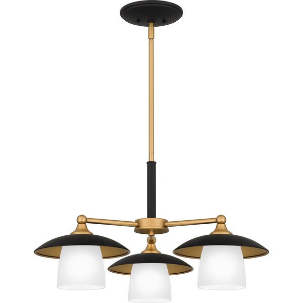 Quoizel Fayette Chandelier 3 Lights Earth Black FYT5124EK - main